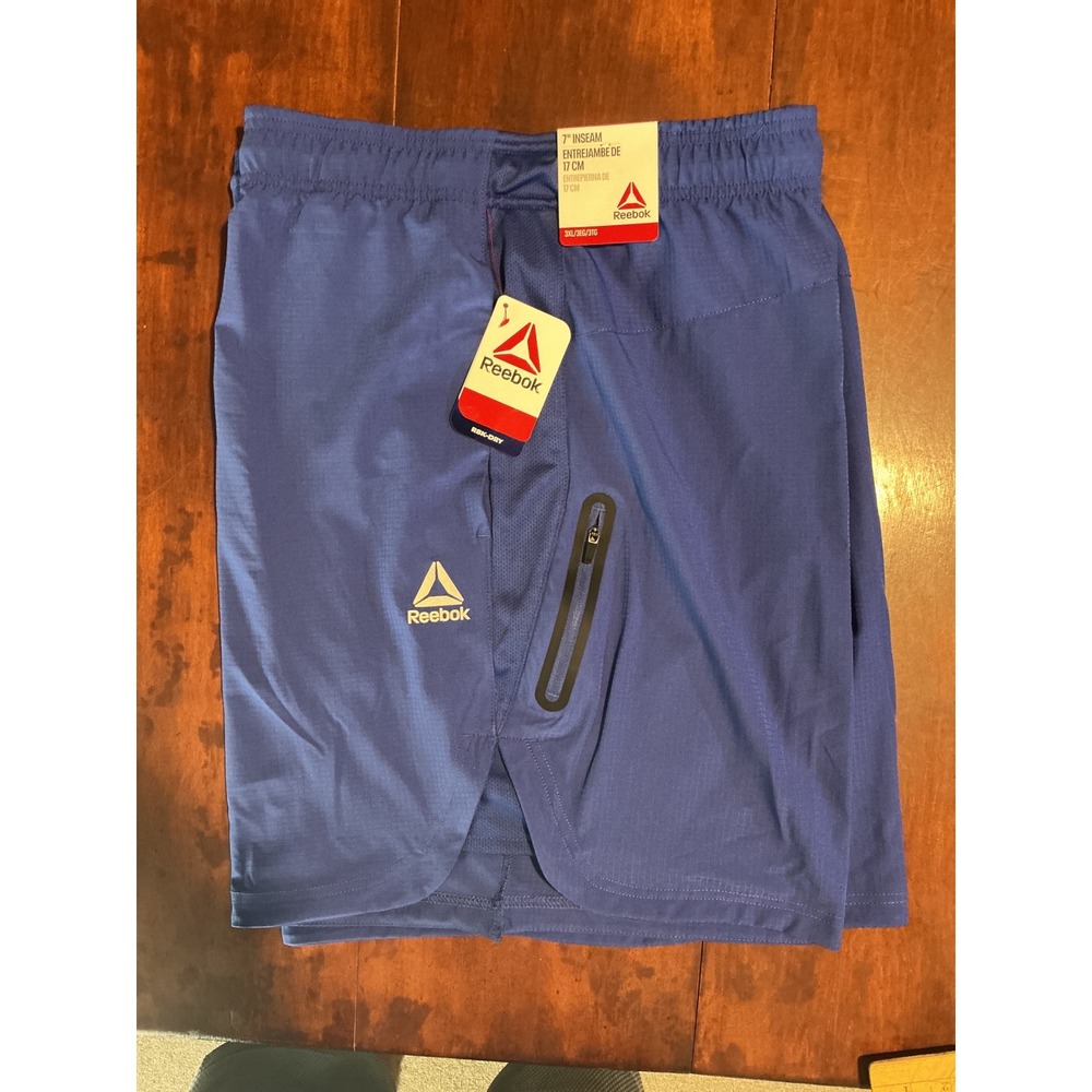 Reebok Pace Breaker Woven Shorts Cosmic Blue 3XL 7 Inseam REM223SH35232 NWT